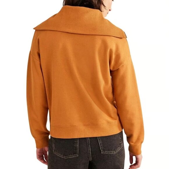 Boden Brown Funnel Neck Zip Sweatshirt Small - Picture 6 of 6